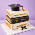 Bookish graduation cake