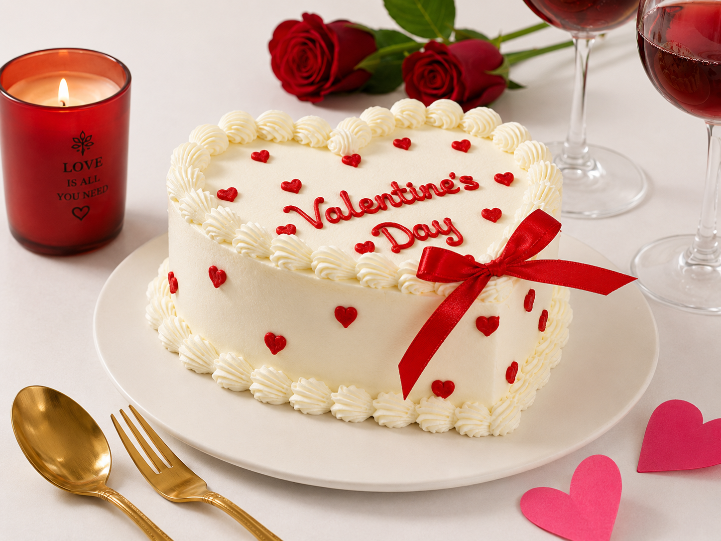Pearls of Love Valentine's Cake