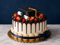 Fruit Loaded Graduation Day Cake