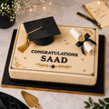 Delicious White Graduation Day Cake