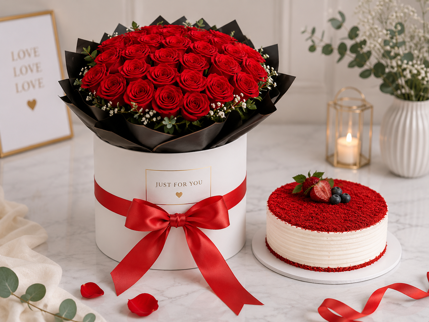Red Roses and Red Velvet Delight