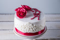 Red Velvet Cake with Red Roses