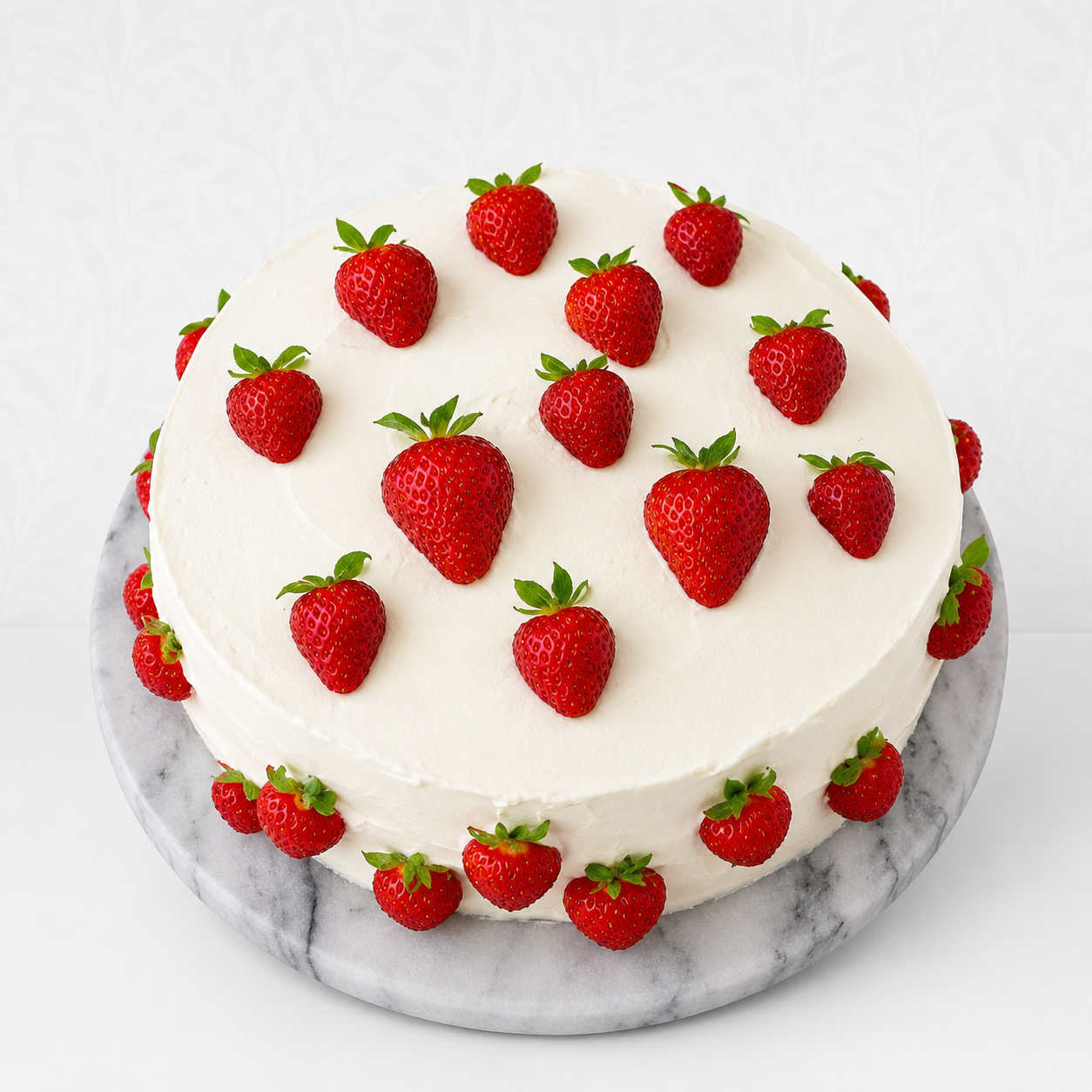 Pleasant strawberry cake