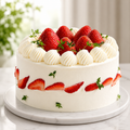 Enchantingly beautiful strawberry cake