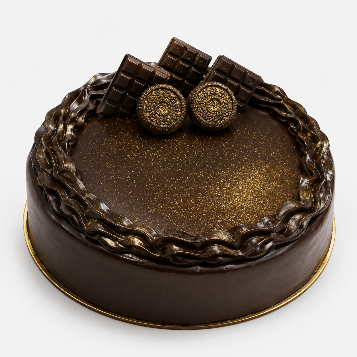 Tempting Truffle Cake with Chocolate and Cookies.
