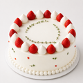 Charming White Strawberry Cake