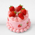 Mouth-watering Pink Strawberry Cake