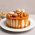 Nutty Macaron Cake Caramel Drip