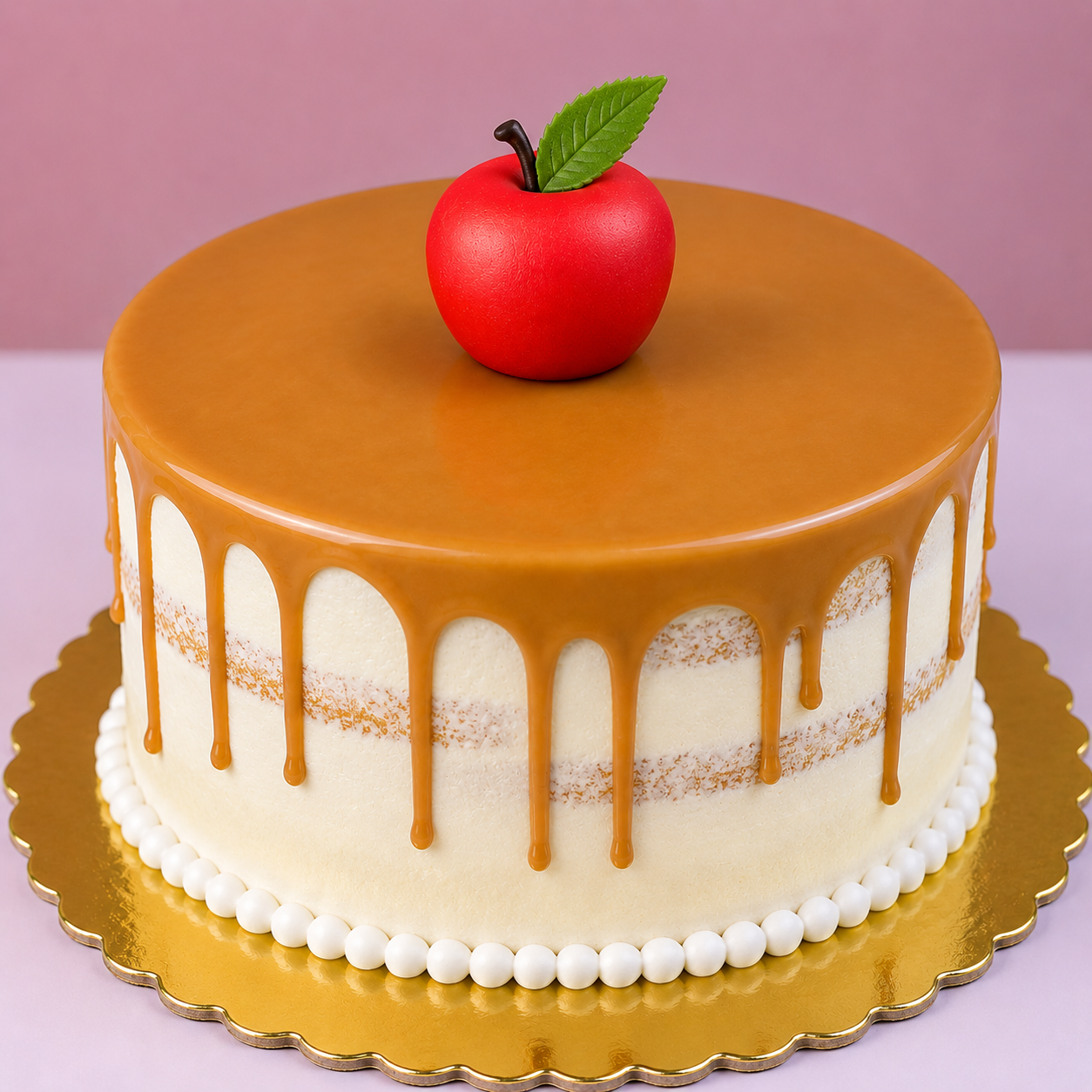 Creamy Cake With Fondant Design