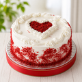 Red Velvet Cake with designer Heart