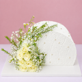 White Cake with Flower