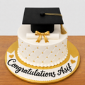 Mesmerising White Graduation Day Cake