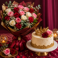 The Royal wish Cake & Bouquet Combo