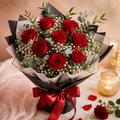 Magical Red Rose Flower Bouquet
