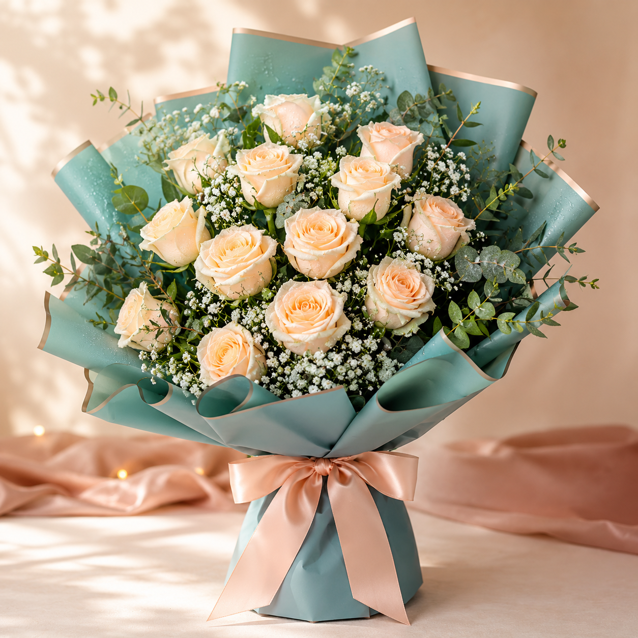 Serene White Rose Bouquet