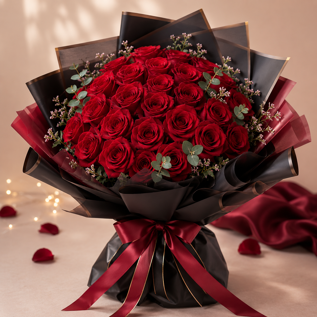 Splendid 50 Red Roses Bouquet