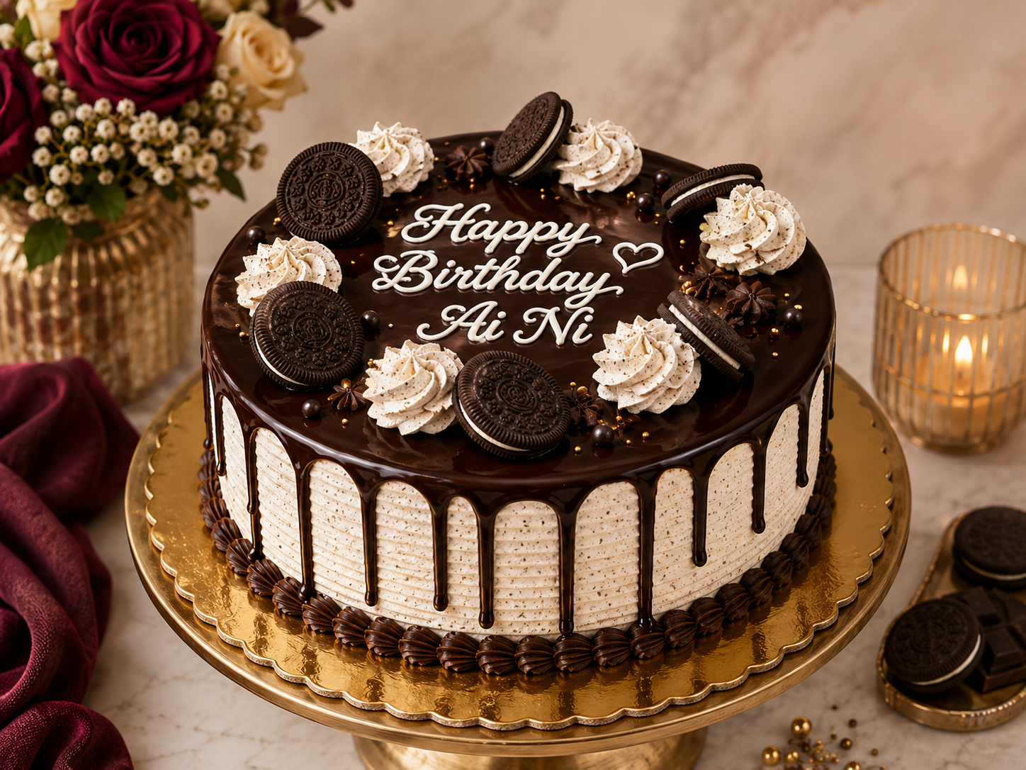 Oreo B'Day Cake