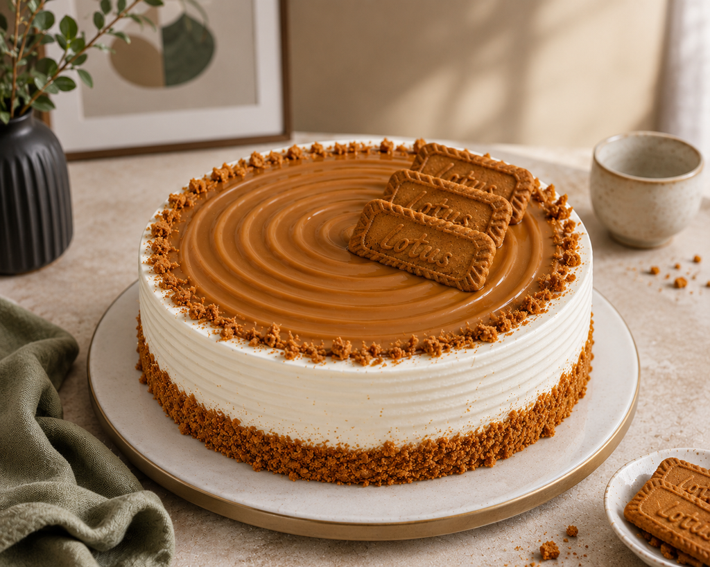 Brown lotus cake