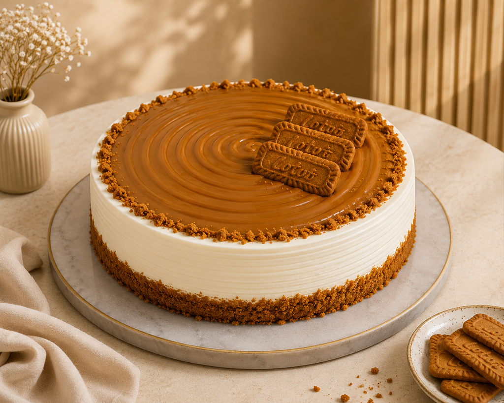 Brown lotus cake
