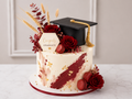 Floral White Graduation Day Cake