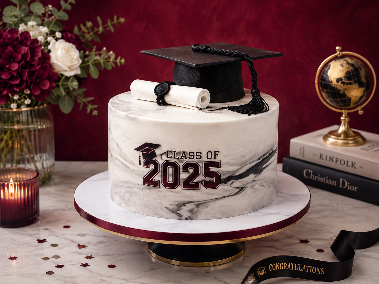 Graduation 2025 Dream White Cake