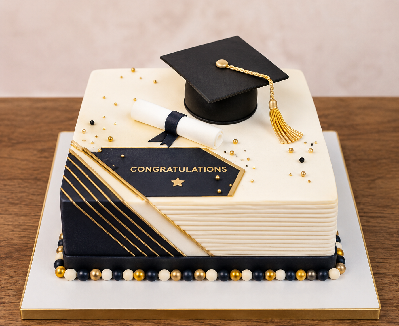 Black Beauty Graduation Day Cake