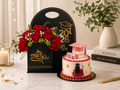 Graduation cake and flower