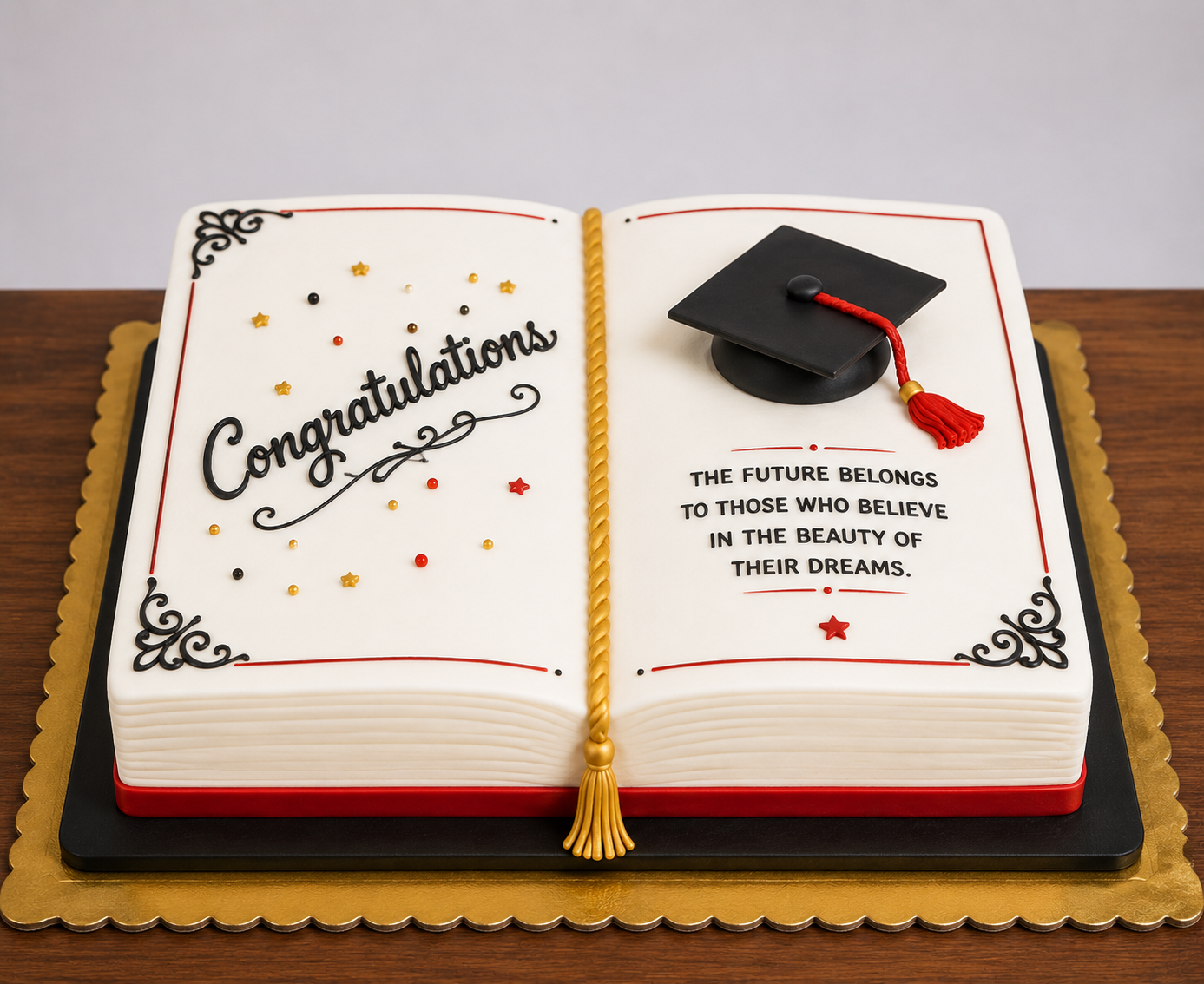 Book Theme Graduation Day Cake